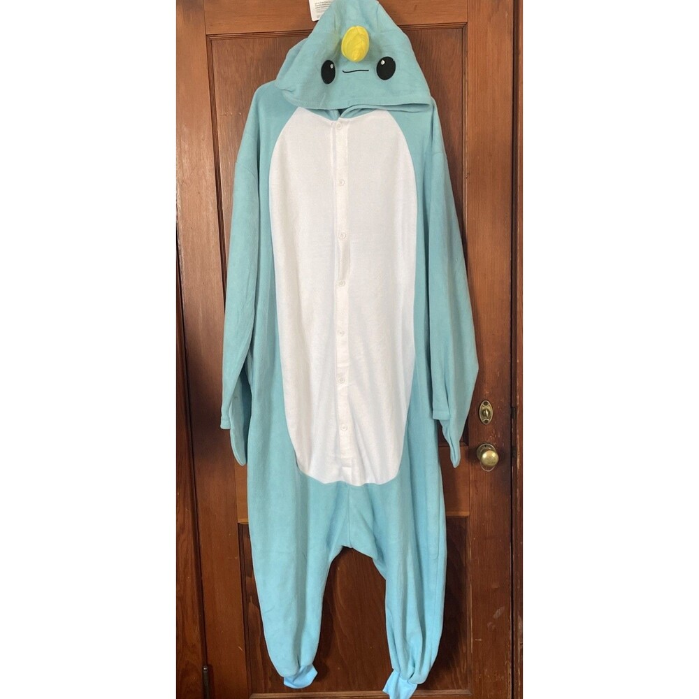 FUNZIEZ Silver Lilly Narwhal Costume Adult L One Piece Cosplay Pajamas Unisex